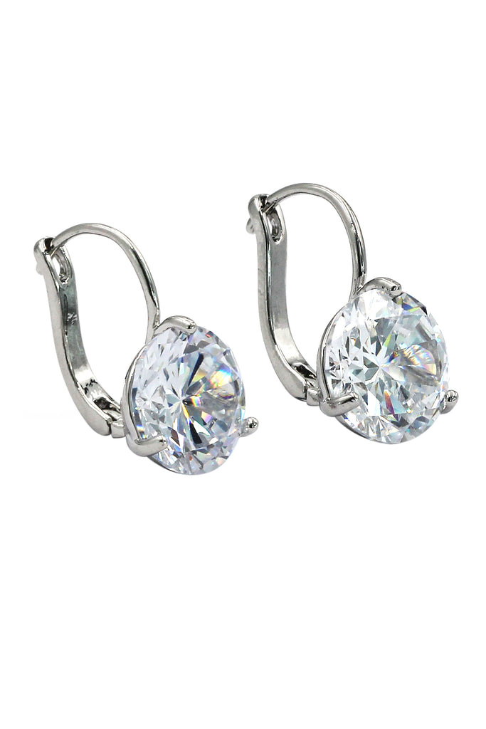 fashion three claw crystal studs earrings