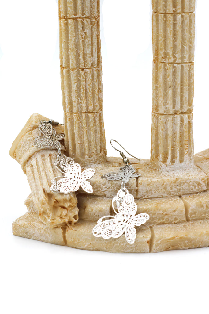 Fashion double butterfly earrings