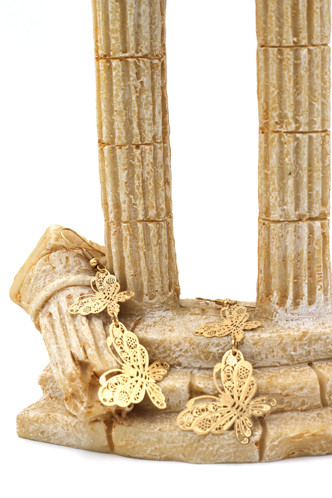 Fashion double butterfly earrings