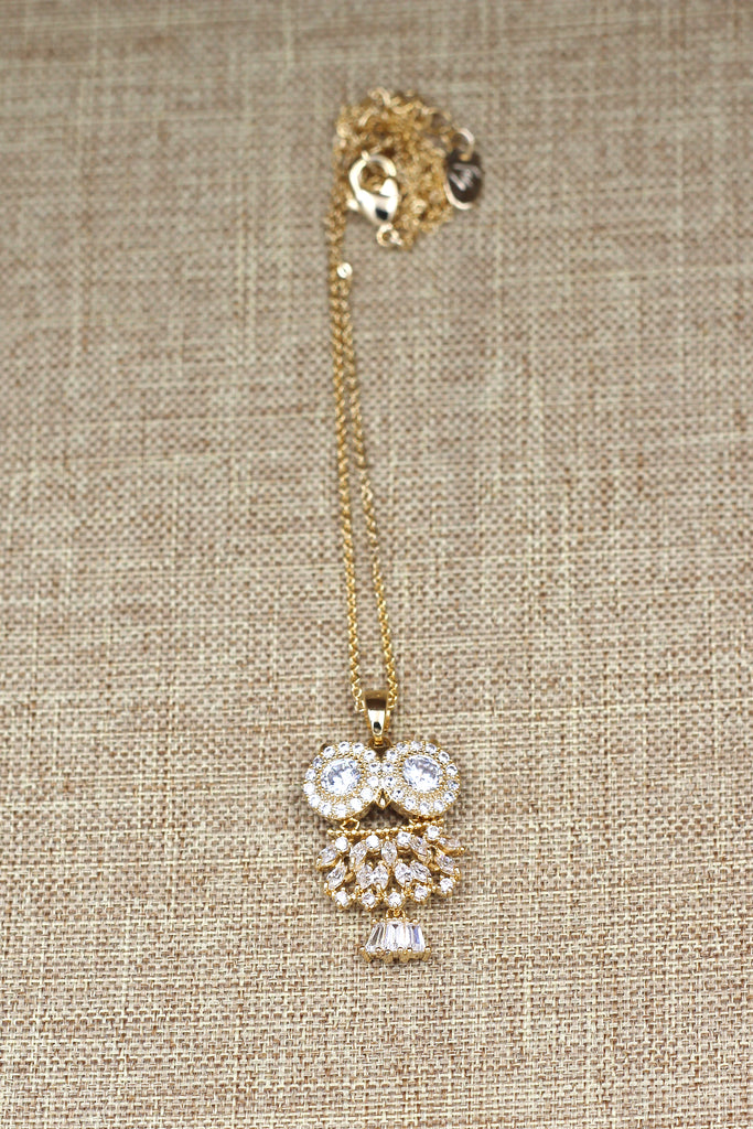 owl crystal necklace