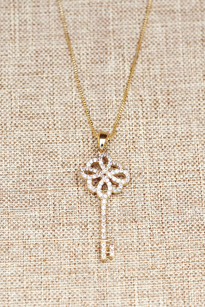 wild key crystal necklace