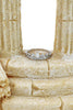 fashion mini crystal crown silver ring