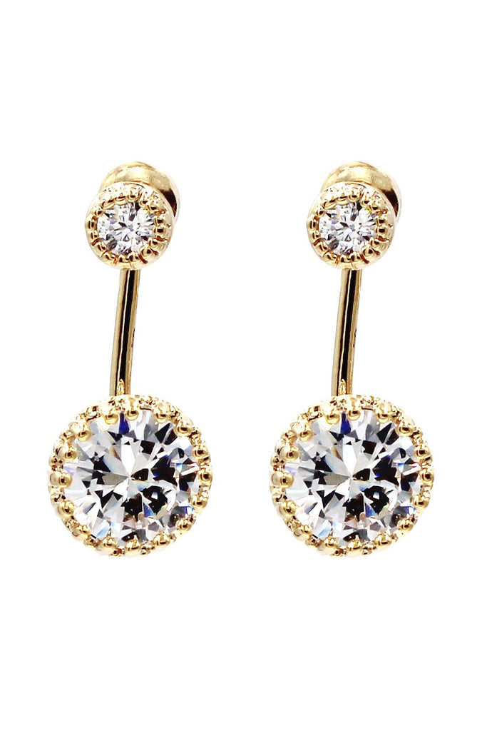 elegant gold crystal necklace earrings set