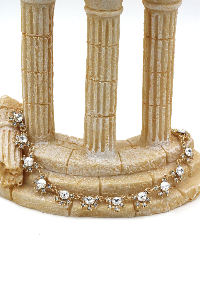 classic crystal flower necklace