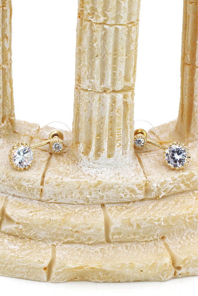 post-style simple wild crystal earrings