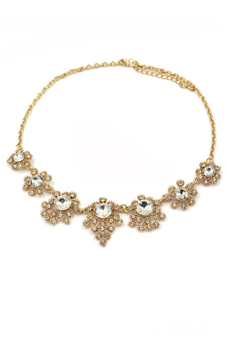 luxury pendant crystal golden necklace