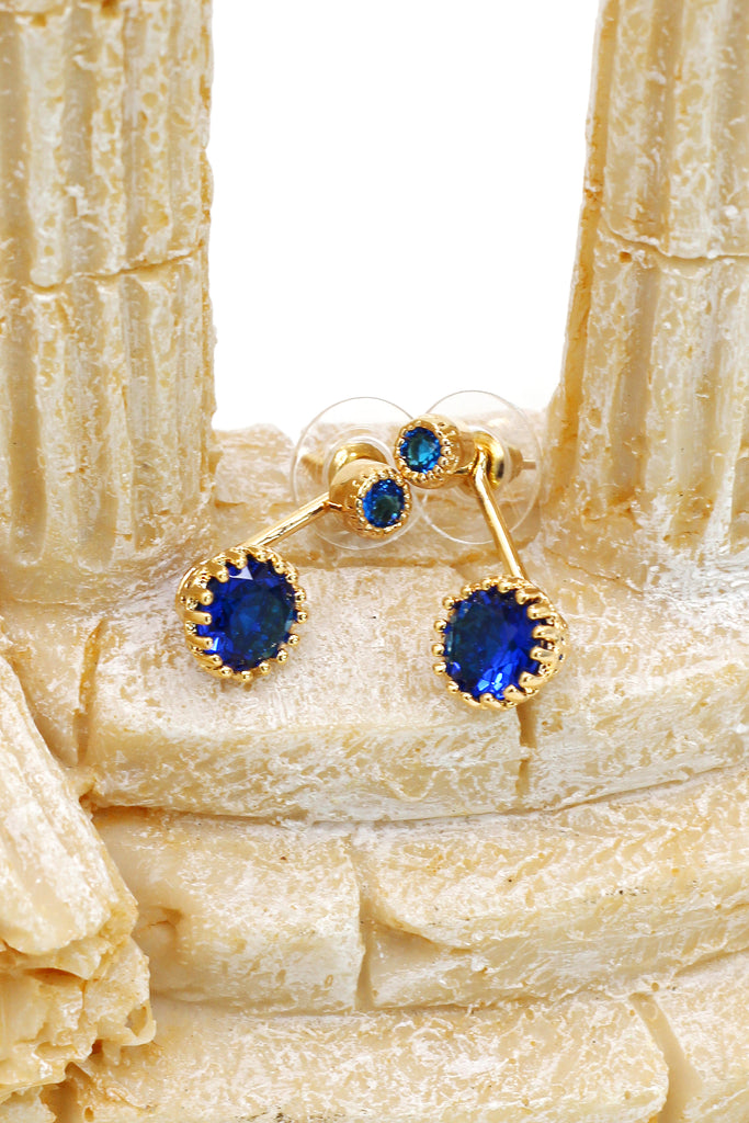 post-style simple wild crystal earrings