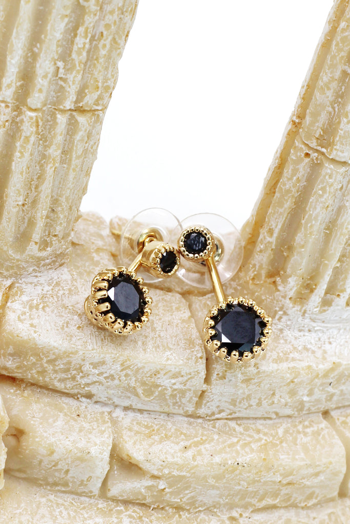 post-style simple wild crystal earrings