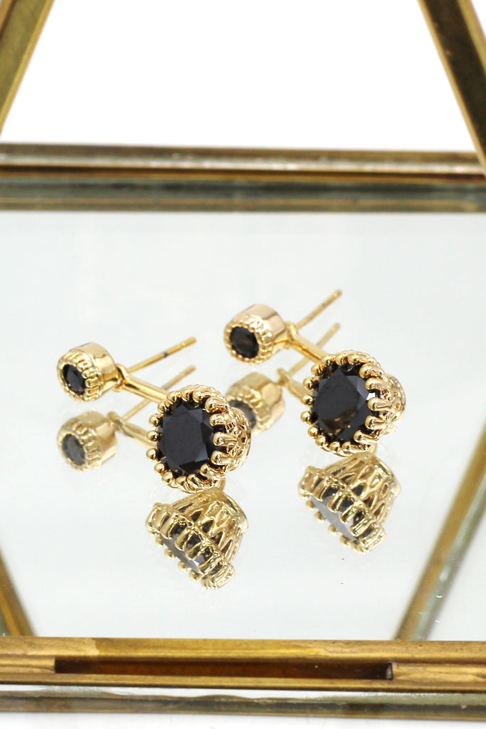 post-style simple wild crystal earrings