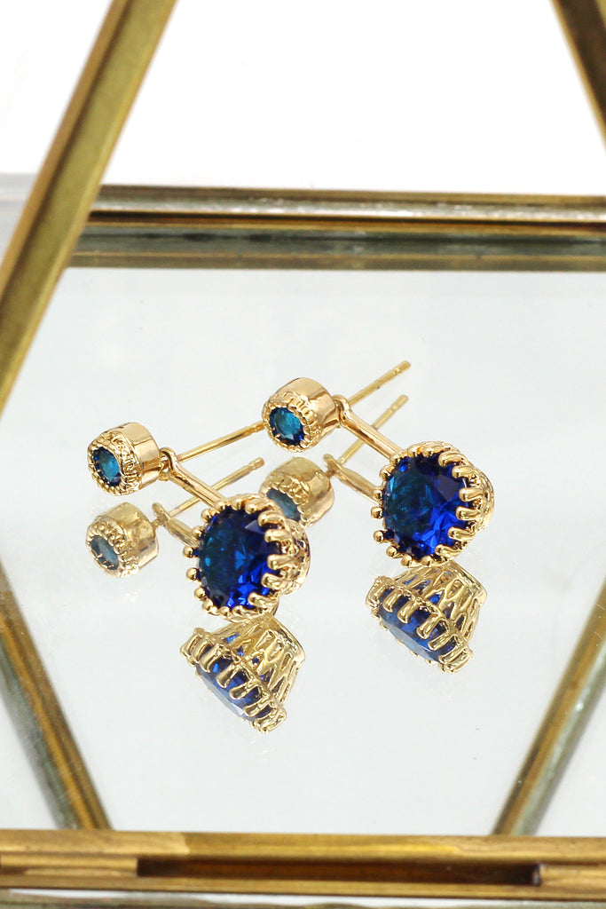 post-style simple wild crystal earrings