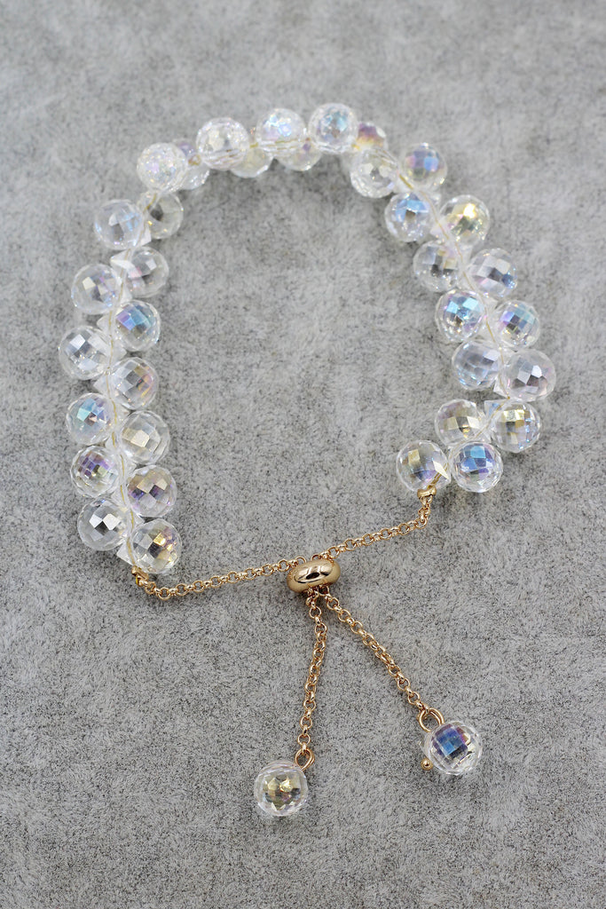 elegantly woven crystal bracelet