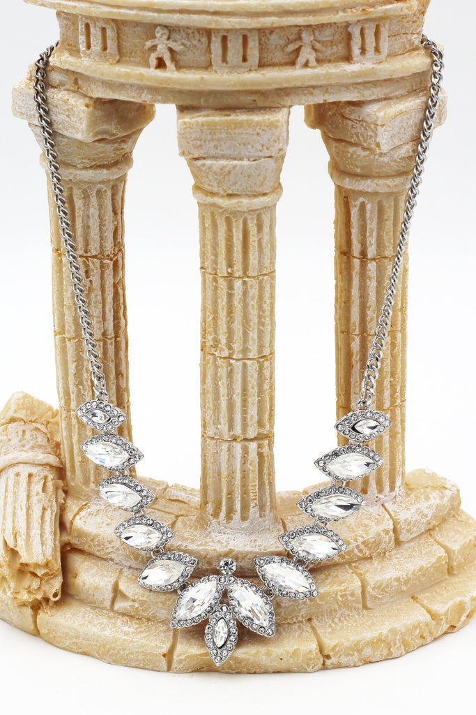 fashion crystal groats necklace earrings set