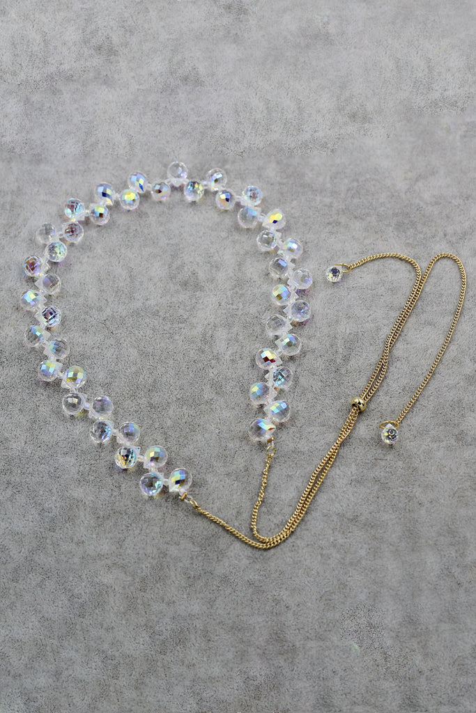elegant woven crystal necklace