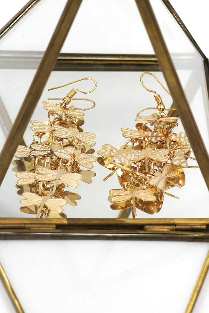 Fashion temperament tassel long earrings