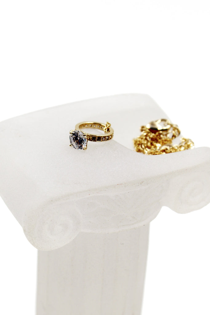 fashion crystal ring pendant necklace