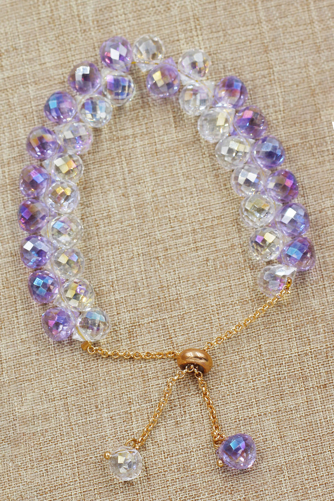 elegantly woven crystal bracelet