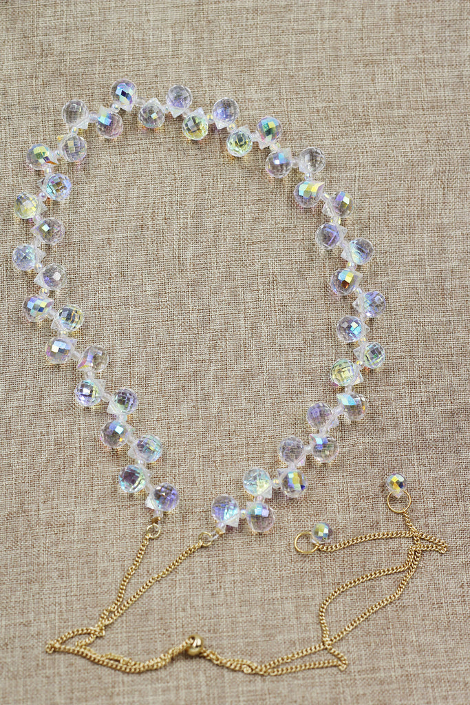 elegantly woven crystal bracelet