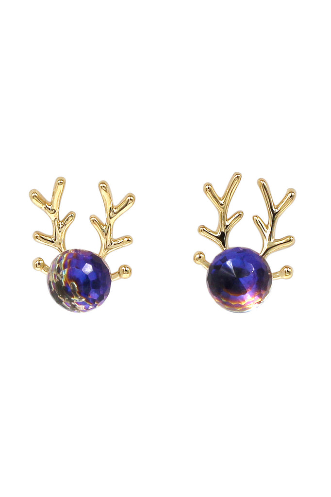 Lovely crystal deer earrings
