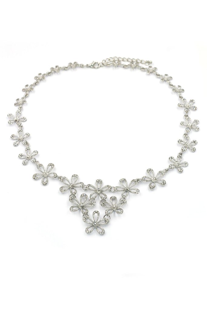 Little flowers crystal necklace