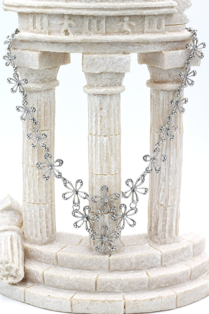 Little flowers crystal necklace