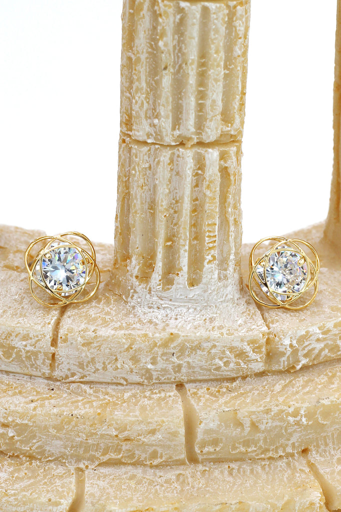 exquisite flower crystal earrings