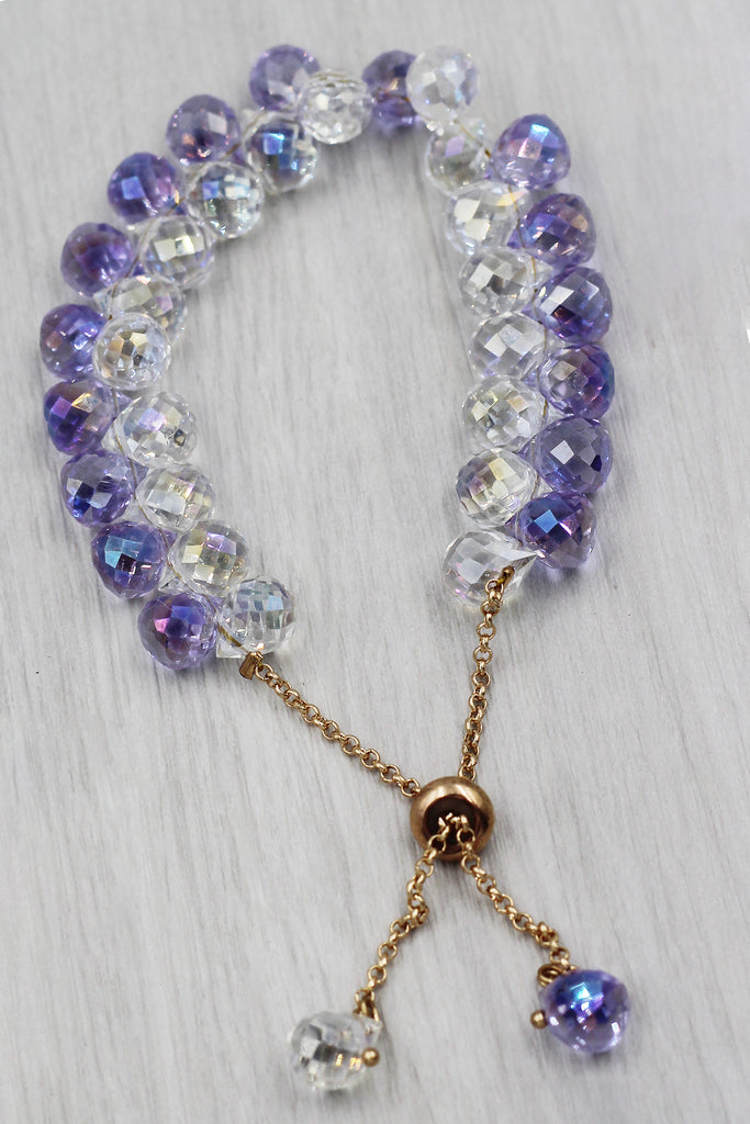 elegantly woven crystal bracelet