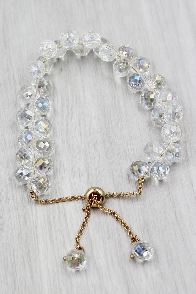 elegantly woven crystal bracelet
