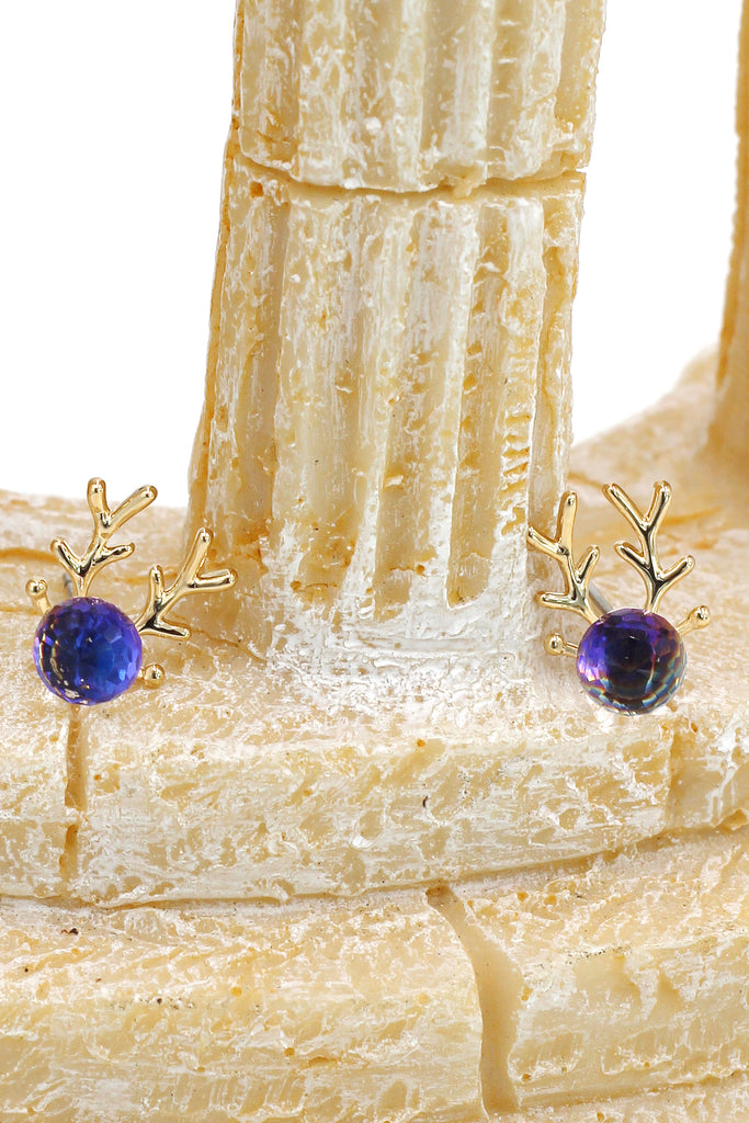 Lovely crystal deer earrings