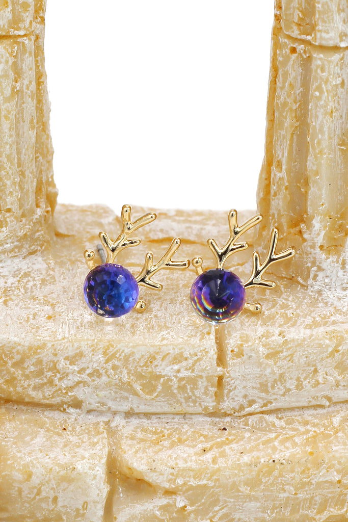 Lovely crystal deer earrings