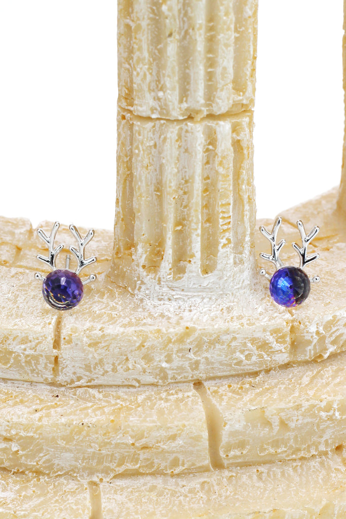 Lovely crystal deer earrings