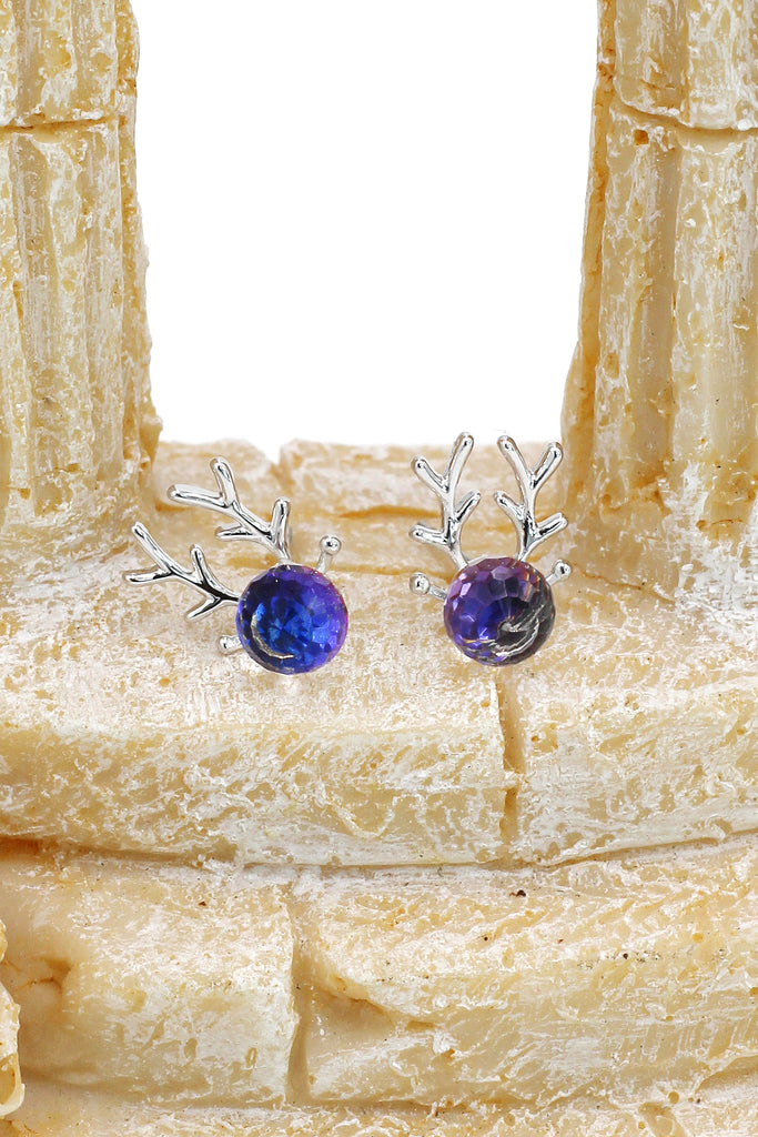 Lovely crystal deer earrings