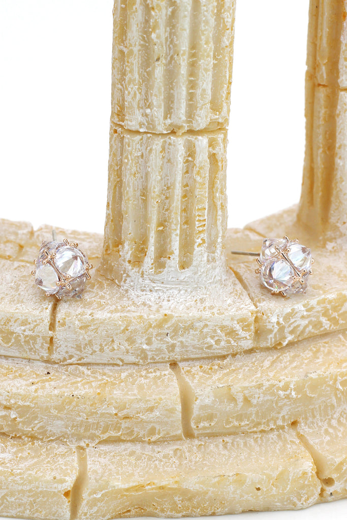 sparkling sharp crystal earrings