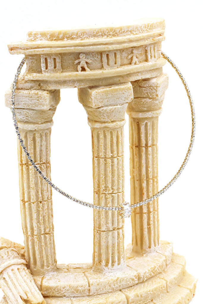 fashion circle wheel crystal necklace