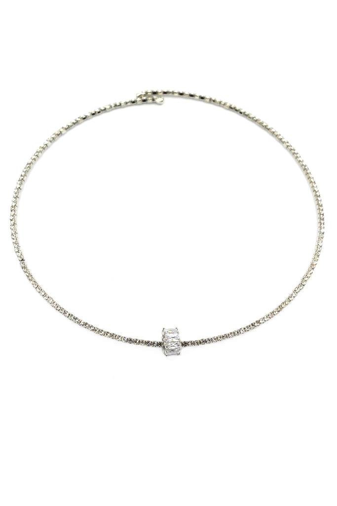 fashion circle wheel crystal necklace