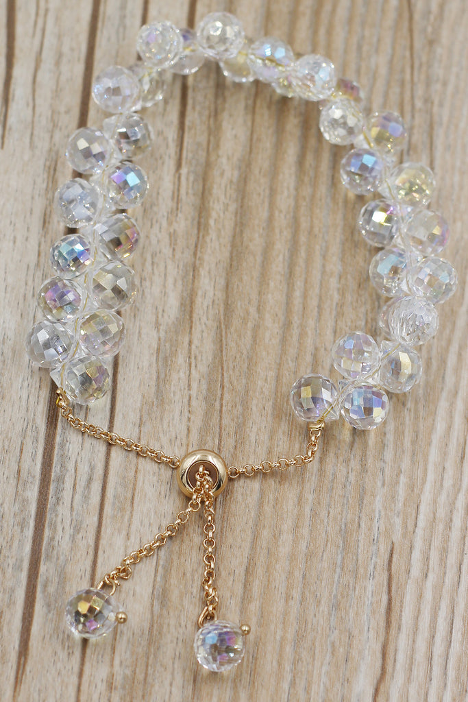 elegantly woven crystal bracelet