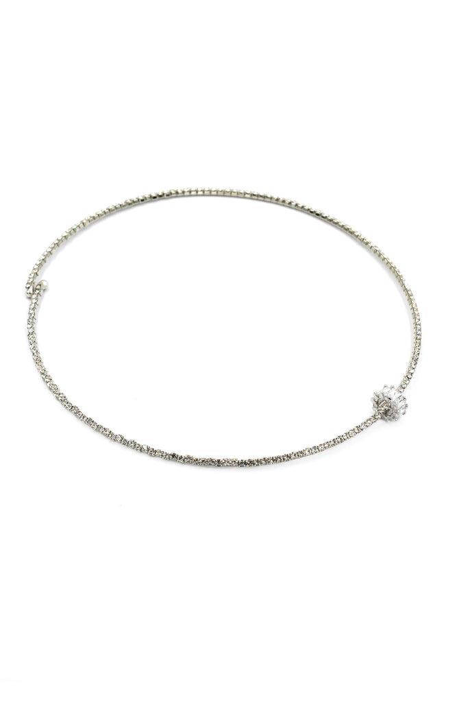 fashion circle wheel crystal necklace