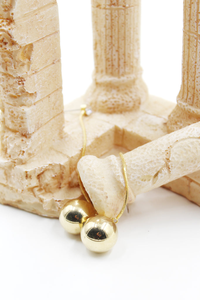 simple golden ball earrings