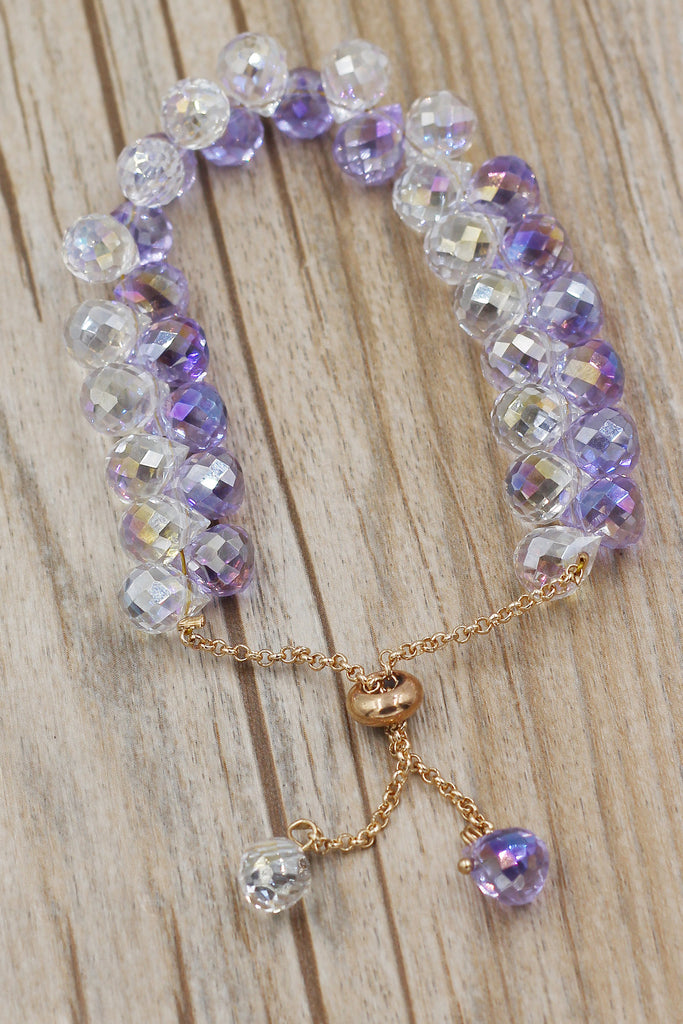 elegantly woven crystal bracelet