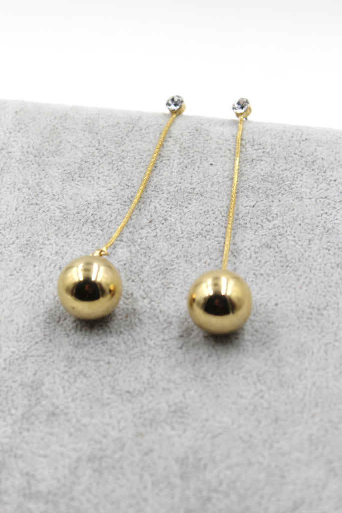 simple golden ball earrings