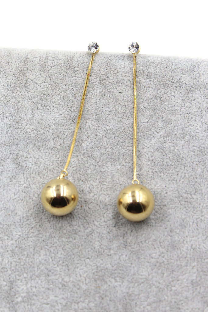 simple golden ball earrings