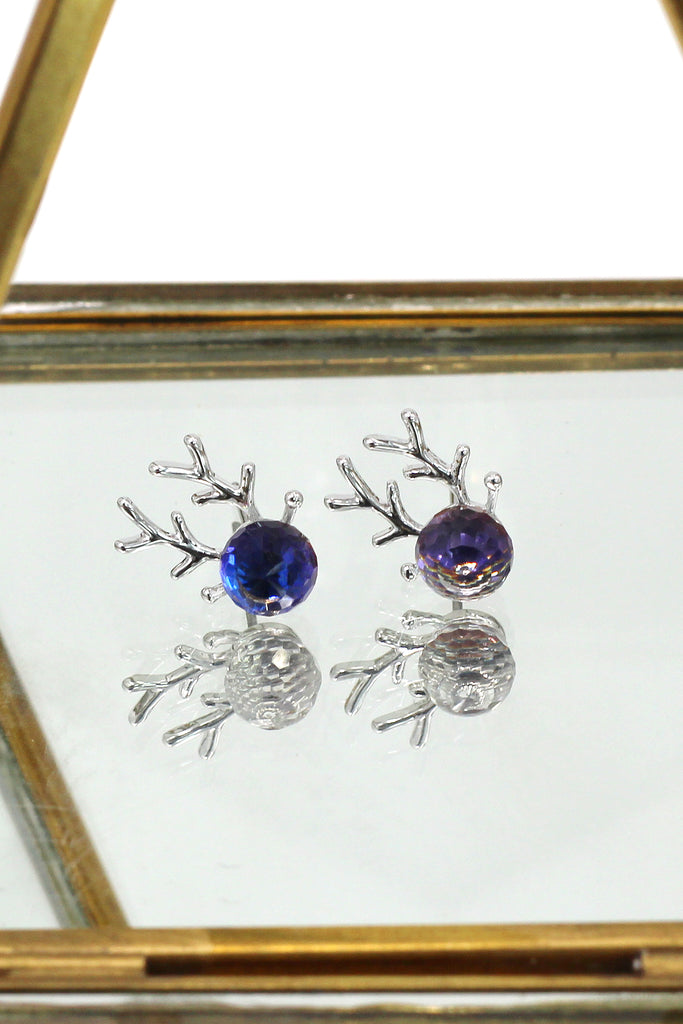 Lovely crystal deer earrings