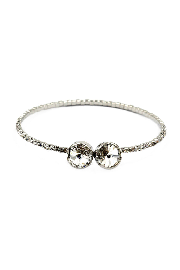 simple golden circlet crystal bracelet