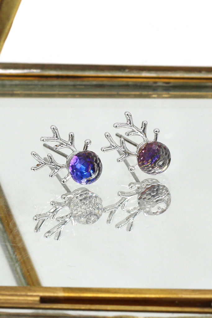 Lovely crystal deer earrings