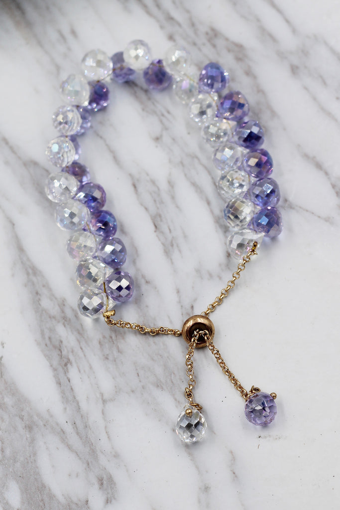 elegantly woven crystal bracelet