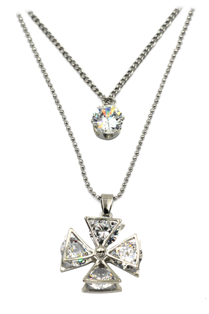 duplexes crystal windmill necklace