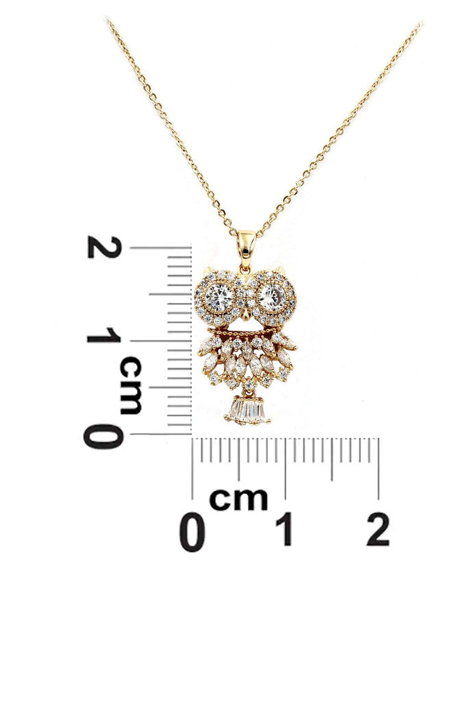 Fashion owl necklace earrings set