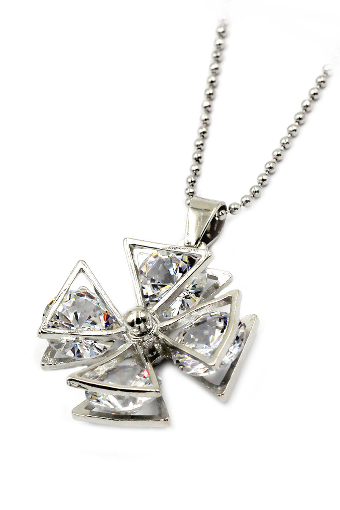 duplexes crystal windmill necklace