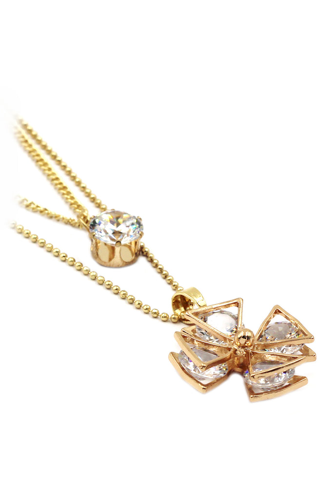 duplexes crystal windmill necklace