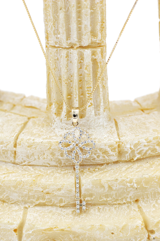 wild key crystal necklace