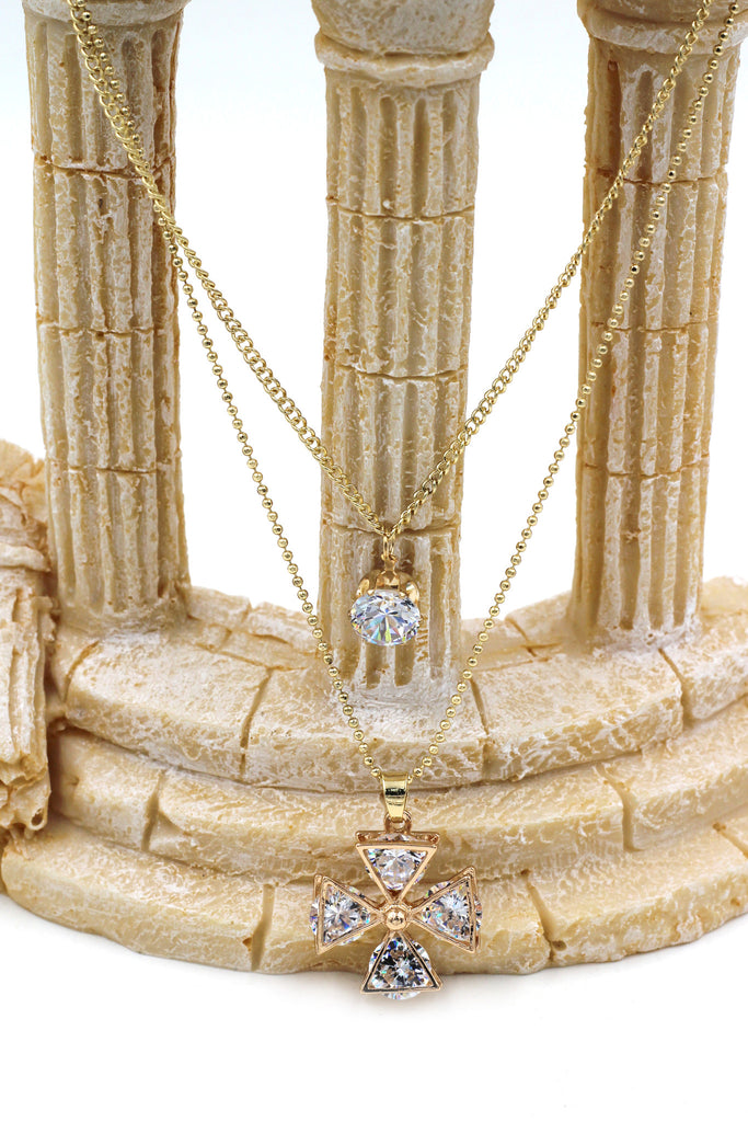 duplexes crystal windmill necklace